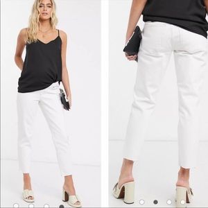 Topshop Cropped White Maternity Jeans